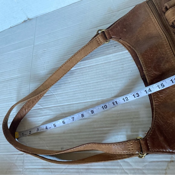 Vintage Fossil tan /brown leather shoulder bag75082 (b83) - Picture 7 of 17